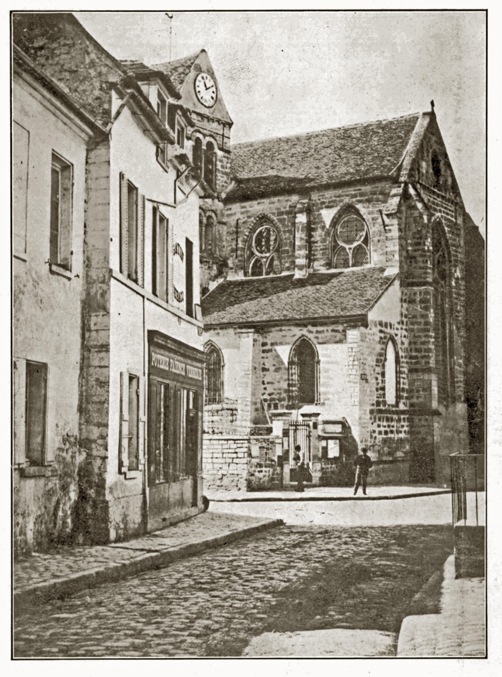 La première photographie de l'église en 1852