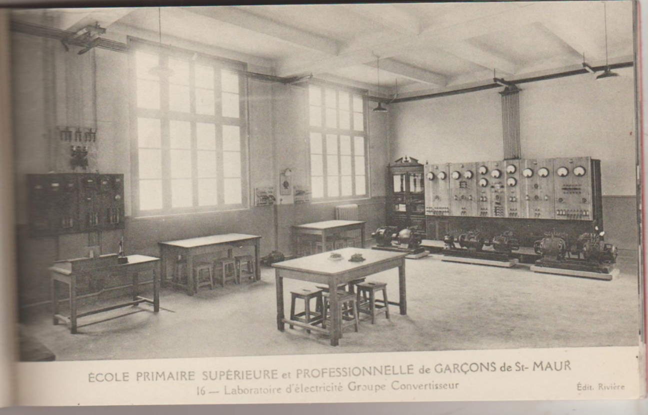 Le laboratoire d'électricité dans le bâtiment Bollier (années 1930)