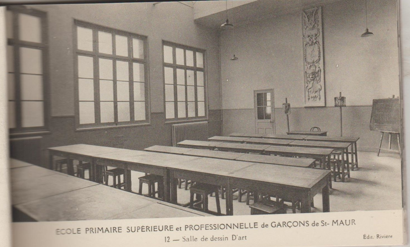 La salle de dessin d'art dans le bâtiment Bollier (années 1930)
